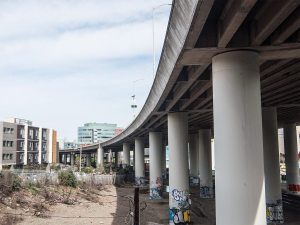 The I-280 freeway seen from Pennsylvania and Mariposa street in San Francisco, Calif. Friday, February 26, 2016. (Jessica Christian/S.F. Examiner)